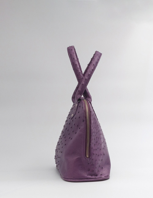 Nadine | Ostrich leather handbag – pink